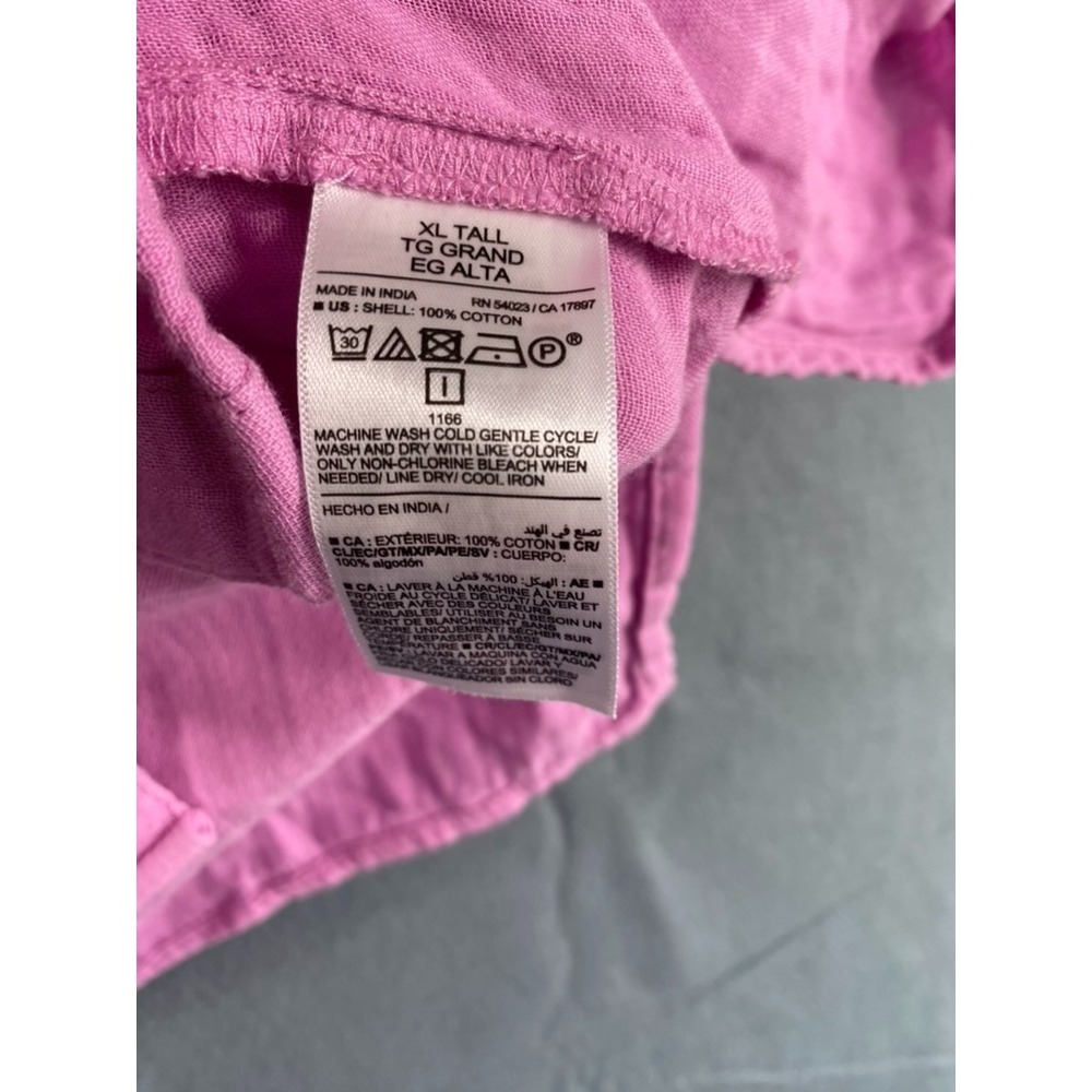 NWT Old Navy Shirt Women Sz XL Tall Oversized Orchid Pink Gauzy Cotton Relaxed - Picture 10 of 13